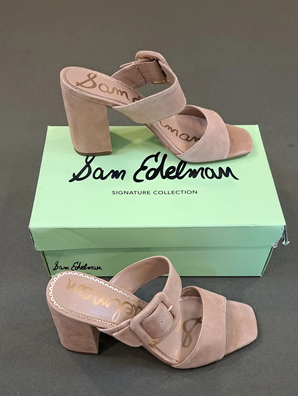 Sam Edelman Signature Collection Dawn Sandal - Color: Tan Suede - Size: 9